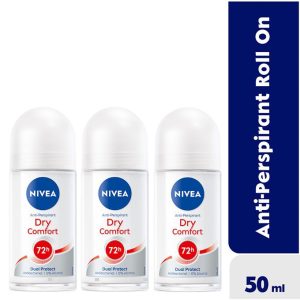 NIVEA Dry Comfort Roll-on For Women, 72h- 50ml (Pack Of 3)