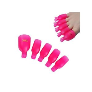 5pcs Plastic Toe Nail Polish Remover Pink