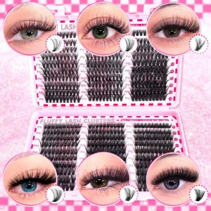600Pcs Lash Clusters DIY Eyelash Extension Kit 9-16mm with Tools – Full Set False Lashes