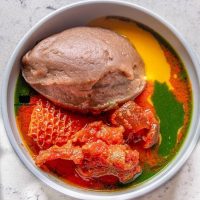 Combo Amala, Gbegiri & Meat
